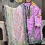 এক্সক্লুসিভ জর্জেট ওড়নার আনস্টিচ ড্রেস