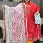 এক্সক্লুসিভ জর্জেট ওড়নার আনস্টিচ ড্রেস
