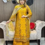 এক্সক্লুসিভ জর্জেট ওড়নার আনস্টিচ ড্রেস