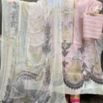 এক্সক্লুসিভ জর্জেট ওড়নার আনস্টিচ ড্রেস